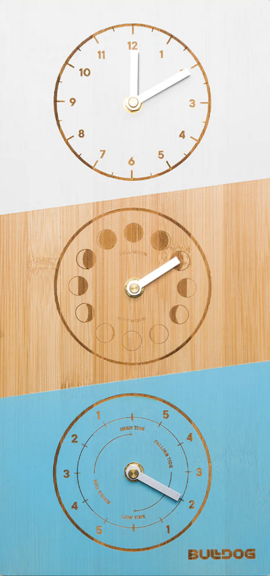 Bulldog Tide Clock - Triple Dial